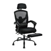JONPONY Office Computer Desk Chair with Footrest, Ergonomic High-Back Mesh Rolling Work Swivel Reclining Chairs with Wheels, Comfortable Lumbar Support, Comfy Arms for Home, Bedroom, Gaming