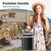 JONPONY Portable Countertop Ice Maker, Self-Cleaning, 9 Bullet Cubes in 6 Mins, 26.5Lbs in 24Hrs, with Handle, Basket and Scoop for Home, Kitchen, Party, RV, Camping