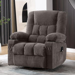 JONPONY Power Swivel Recliner Chair with Ergonomic for Adults, Oversized Recliner Single Sofa with Rocking Function, Side Pocket, Two Cup Holders and Remote Control for Living Room,Gray
