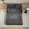 JONPONY Queen Size Pull Out Sleeper Sofa Couch Bed, Cloud Velvet Convertible Loveseat Futon Lounge Recliner Sofabed with Thicked Cushions and Side Storage for Living Room,Bedroom