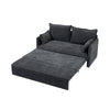 JONPONY Queen Size Pull Out Sleeper Sofa Couch Bed, Cloud Velvet Convertible Loveseat Futon Lounge Recliner Sofabed with Thicked Cushions and Side Storage for Living Room,Bedroom