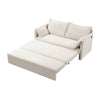 JONPONY Queen Size Pull Out Sleeper Sofa Couch Bed, Cloud Velvet Convertible Loveseat Futon Lounge Recliner Sofabed with Thicked Cushions and Side Storage for Living Room,Bedroom