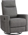 JONPONY Recliner Chair Swivel Glider Rocker Recliner,Faux Leather Living Room Nursery Reclining Sofa Chair with Lumbar Support,High Back,Upholstered Deep Seat
