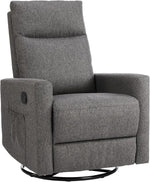 JONPONY Recliner Chair Swivel Glider Rocker Recliner,Faux Leather Living Room Nursery Reclining Sofa Chair with Lumbar Support,High Back,Upholstered Deep Seat