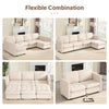 JONPONY Sectional Couch, Modular Sectional Sofa Pet-Friendly Couch with Storage, Sleeper Sectional Sofa, Comfortable Convertible Sectional Couches for Living Room
