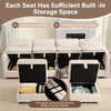JONPONY Sectional Couch, Modular Sectional Sofa Pet-Friendly Couch with Storage, Sleeper Sectional Sofa, Comfortable Convertible Sectional Couches for Living Room