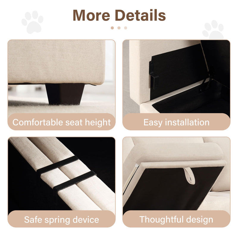 JONPONY Sectional Couch, Modular Sectional Sofa Pet-Friendly Couch with Storage, Sleeper Sectional Sofa, Comfortable Convertible Sectional Couches for Living Room