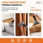 JONPONY Standing Garment Steamer 1500W, Professional Wrinkle Remover with 1.7L Water Tank for 55 Min Continuous Steaming, Heats in 45 Seconds, Height Adjustable with Roll Wheels