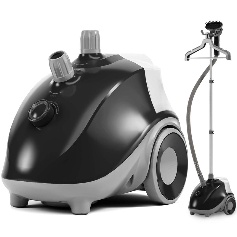 JONPONY Standing Garment Steamer 1500W, Professional Wrinkle Remover with 1.7L Water Tank for 55 Min Continuous Steaming, Heats in 45 Seconds, Height Adjustable with Roll Wheels
