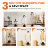 JONPONY Standing Garment Steamer 1500W, Professional Wrinkle Remover with 1.7L Water Tank for 55 Min Continuous Steaming, Heats in 45 Seconds, Height Adjustable with Roll Wheels