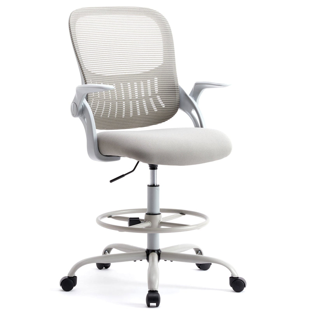 JONPONY Tall Drafting Office Chair,Desk Chair with Ergonomic Lumbar Support for Home, Office, Bedroom, for Adults,Black