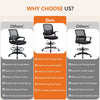 JONPONY Tall Drafting Office Chair,Desk Chair with Ergonomic Lumbar Support for Home, Office, Bedroom, for Adults,Black