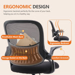 JONPONY Tall Drafting Office Chair,Desk Chair with Ergonomic Lumbar Support for Home, Office, Bedroom, for Adults,Black