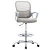 JONPONY Tall Drafting Office Chair,Desk Chair with Ergonomic Lumbar Support for Home, Office, Bedroom, for Adults,Gray