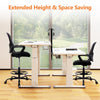 JONPONY Tall Drafting Office Chair,Desk Chair with Ergonomic Lumbar Support for Home, Office, Bedroom, for Adults,Gray
