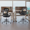 JONPONY Tall Drafting Office Chair,Desk Chair with Ergonomic Lumbar Support for Home, Office, Bedroom, for Adults,Gray