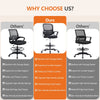 JONPONY Tall Drafting Office Chair,Desk Chair with Ergonomic Lumbar Support for Home, Office, Bedroom, for Adults,Gray