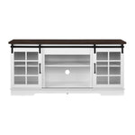 JONPONY TV Stand for TVs up to 65'' ,Media Entertainment Center Console Table with Doors Closed Storage, Distressed White