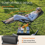 JONPONY Zero Gravity Chair Outdoor Lounge Chair，Suitable for Beach Terrace Pool Patio, Blue 2-Pack