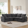 110*57 inch Modern U Shape Modular Sofa, 6 Seat Chenille Sectional Couch Set with 2 Pillows Included, Freely Combinable Indoor Funiture for Living Room, Apartment, Office, 2 Colors