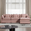 JONPONY 108.66"Modern Chenille L-shaped Sectional Sofa with Convertible Chaise, Comfy Cloud Couch Deep Sectional Sofa with Ottomans for Living Room,Beige
