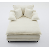 JONPONY Oversized 64''x54'' Chaise Lounge Chair Indoor, Upholstered Sofa Bed, Sleeper Couch Reading Chairs Fluffy Plush Faux Fur Cloud Sofas Couches with Adjustable Back for Living Room