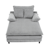 JONPONY Oversized 64''x54'' Chaise Lounge Chair Indoor, Upholstered Sofa Bed, Sleeper Couch Reading Chairs Fluffy Plush Faux Fur Cloud Sofas Couches with Adjustable Back for Living Room