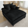 JONPONY Oversized 64''x54'' Chaise Lounge Chair Indoor, Upholstered Sofa Bed, Sleeper Couch Reading Chairs Fluffy Plush Faux Fur Cloud Sofas Couches with Adjustable Back for Living Room