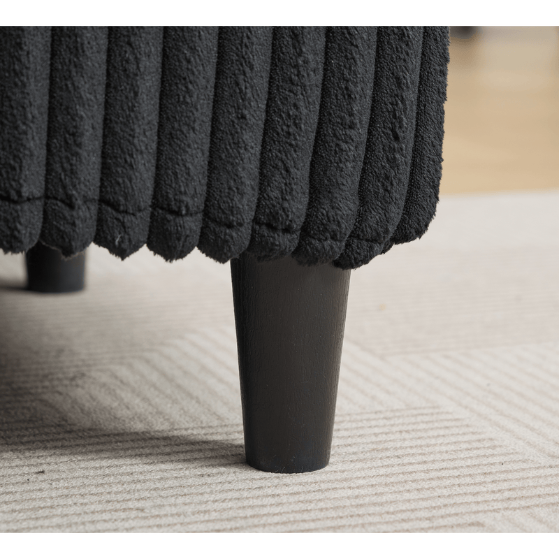 JONPONY Oversized 64''x54'' Chaise Lounge Chair Indoor, Upholstered Sofa Bed, Sleeper Couch Reading Chairs Fluffy Plush Faux Fur Cloud Sofas Couches with Adjustable Back for Living Room