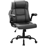 JONPONY Big and Tall Office Chair 400LBS Wide Seat Ergonomic Computer Desk Chair High Back Executive Leather Chair Adjustable Task Chair Lumbar Back Support 8 Hours Heavy Duty Design,Black