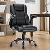 JONPONY Big and Tall Office Chair 400LBS Wide Seat Ergonomic Computer Desk Chair High Back Executive Leather Chair Adjustable Task Chair Lumbar Back Support 8 Hours Heavy Duty Design,Black