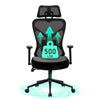 JONPONY Big and Tall Office Chair, 500lbs Desk Chair, Ergonomic Office Chair, Adjustable Lumbar Support, Headrest & 3D Armrest, Thickened Cushion has a Spring Pack in The Middle,Black