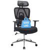 JONPONY Ergonomic Office Chair with Adjustable Backrest and Armrest Breathable Mesh Desk with Adaptive Headrest and Lumbar Support X Chair Office Chair with Wheel, Black