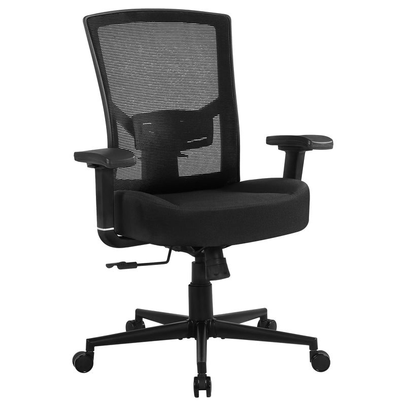 JONPONY Big and Tall Office Chair 450lbs, Ergonomic High Back Computer Desk Chair for Heavy People with 2D Adjustable Waist Support and Heavy Duty Metal Base Mesh Chair,Black