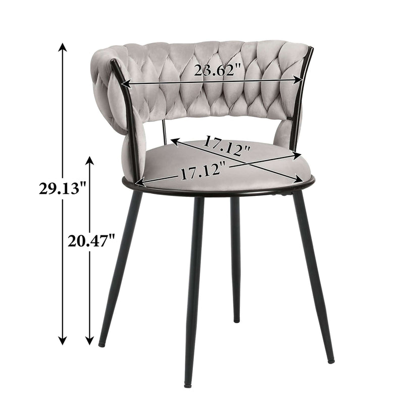 JONPONY Office Chair Modern Desk Chairs,Velvet Mid Back Wide Seat Computer Task Vanity Chair for Home Office