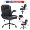 JONPONY Big and Tall Office Chair 300LBS Wide Seat Ergonomic Computer Desk Chair High Back Executive Leather Chair Adjustable Task Chair Lumbar Back Support 8 Hours Heavy Duty Design,Black