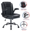 JONPONY Big and Tall Office Chair 300LBS Wide Seat Ergonomic Computer Desk Chair High Back Executive Leather Chair Adjustable Task Chair Lumbar Back Support 8 Hours Heavy Duty Design,Black