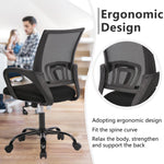 JONPONY Big and Tall Office Chair Ergonomic Office Chair with Lumbar Support, Adjustable height ,8 Hours Heavy Duty Design,Black