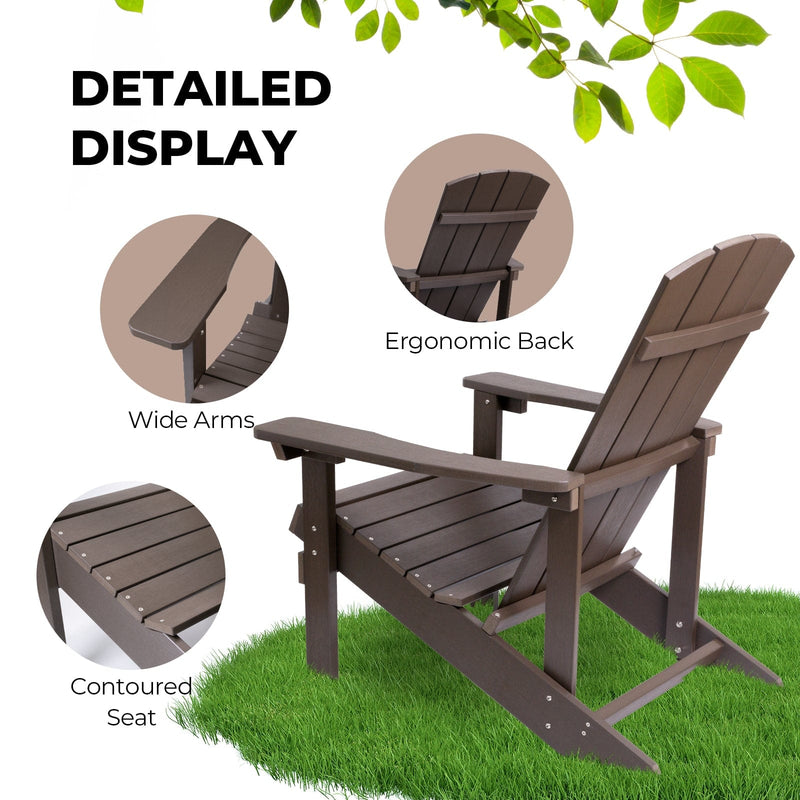 JONPONY Adirondack Chairs Weather Resistant Plastic Fire Pit Chairs Ad