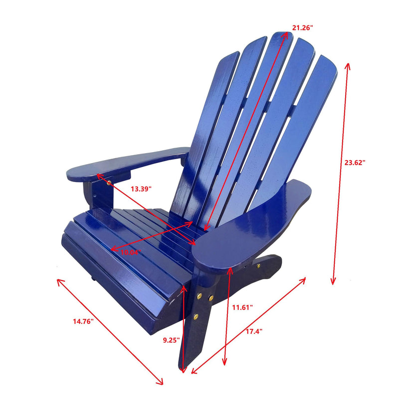 JONPONY Children Outsunny Wooden Adirondack Chair, Ergonomic Design Patio Lawn Chair for Outside Deck Garden Backyard Balcony