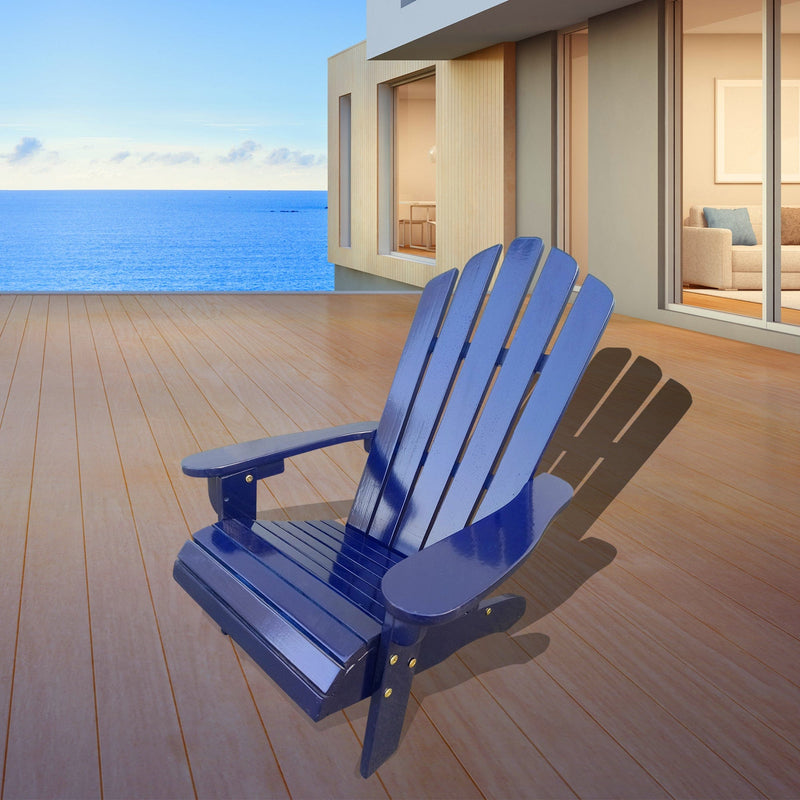 JONPONY Children Outsunny Wooden Adirondack Chair, Ergonomic Design Patio Lawn Chair for Outside Deck Garden Backyard Balcony