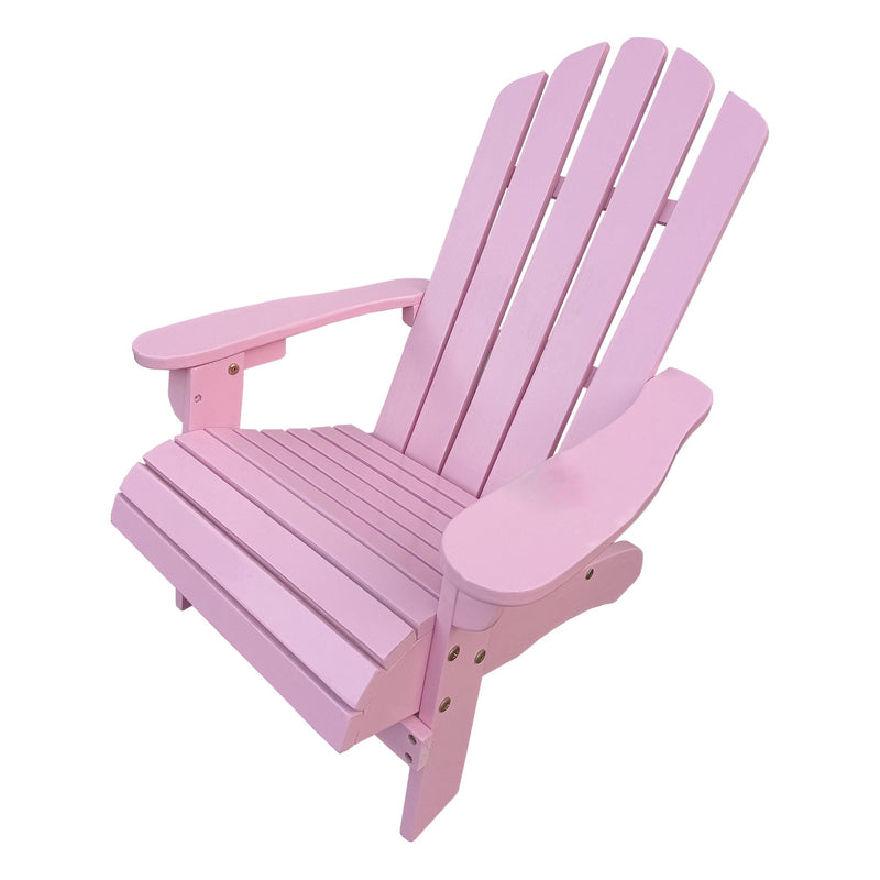 JONPONY Children Outsunny Wooden Adirondack Chair, Ergonomic Design Patio Lawn Chair for Outside Deck Garden Backyard Balcony