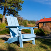 JONPONY HIPS Folding Adirondack Chair, Weather Resistant Design, Real Wood Look, Easy Folding Patio Chairs, Black