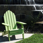 JONPONY HIPS Folding Adirondack Chair, Weather Resistant Design, Real Wood Look, Easy Folding Patio Chairs, Black