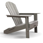 JONPONY HIPS Folding Adirondack Chair, Weather Resistant Design, Real Wood Look, Easy Folding Patio Chairs, Black