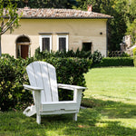 JONPONY HIPS Folding Adirondack Chair, Weather Resistant Design, Real Wood Look, Easy Folding Patio Chairs, Black