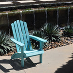 JONPONY HIPS Folding Adirondack Chair, Weather Resistant Design, Real Wood Look, Easy Folding Patio Chairs, Black