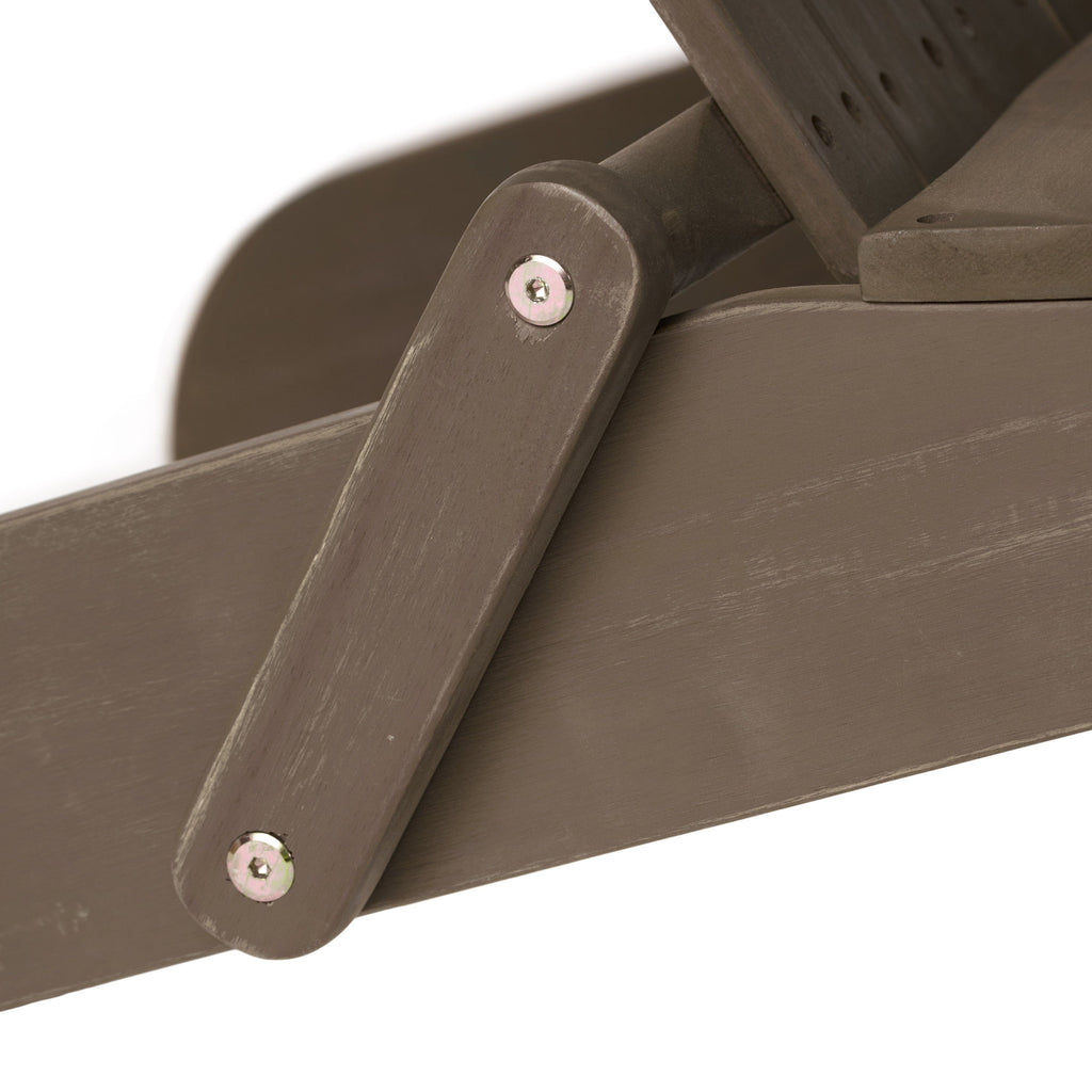 JONPONY Outdoor Folding HDPE Adirondack Chair, Patio Seat, Weather Resistant, Dark Grey