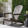 JONPONY Outdoor Folding HDPE Adirondack Chair, Patio Seat, Weather Resistant, Dark Grey