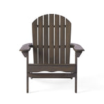 JONPONY Outdoor Folding HDPE Adirondack Chair, Patio Seat, Weather Resistant, Dark Grey